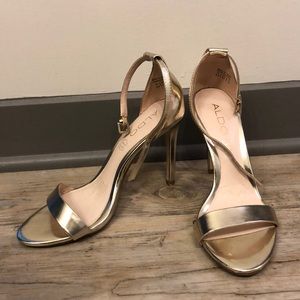 Gold Stiletto Sandals